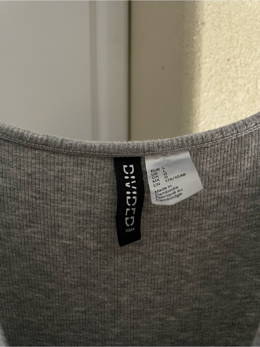 H&M Divided Grey Ribbed Maxi Dress